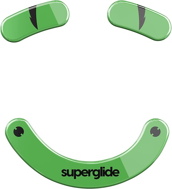 Superglide - Fastest and Smoothest Mouse Feet / Skates Made with Ultra Strong Flawless Glass Super Fast Smooth and Durable Sole for Razer DeathAdder V2 Pro / V2 HyperSpeed [Green]