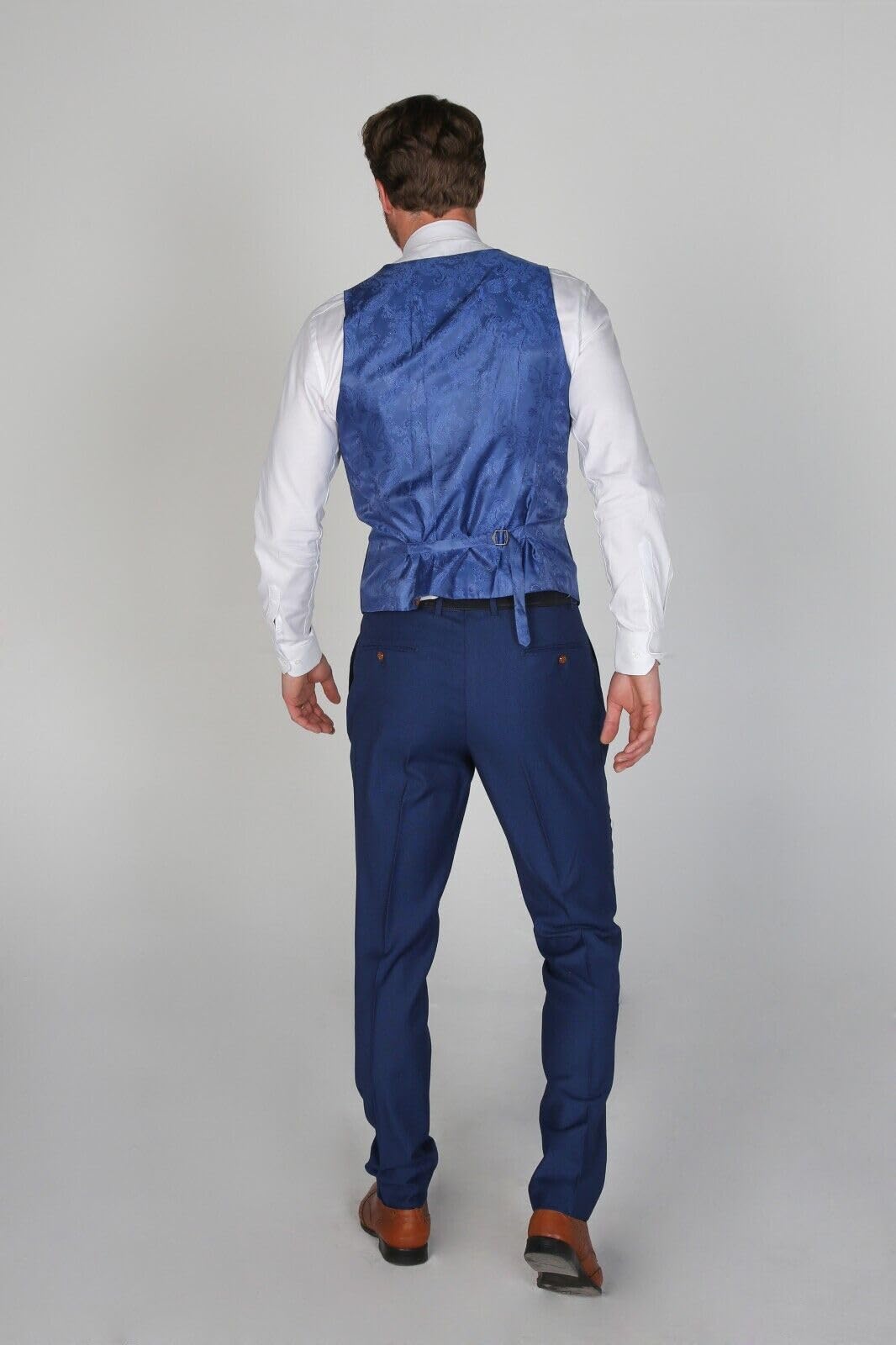 SIRRI Abito da Uomo da Uomo vestibilità Slim Blu Reale da Matrimonio, Set Formale da 3 Pezzi Venduto separatamente