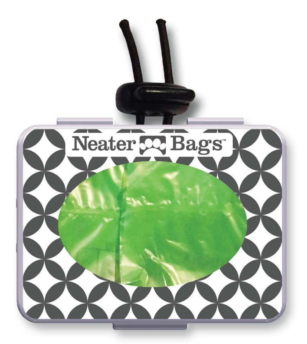 Neater Pet Brands Dispensador de bolsa B & W diamante y 180 cuenta rellenado de bolsas a granel paquete valor paquete tejido estilo dispensado bolsa de caca de perro inútil del animal doméstico
