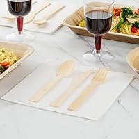 Vista 9 de Restaurantware Bambuddha - Cuchillos de madera de 7 pulgadas, 24 cuchillos de bambú desechables, acabado suave y duradero, cubiertos sostenibles
