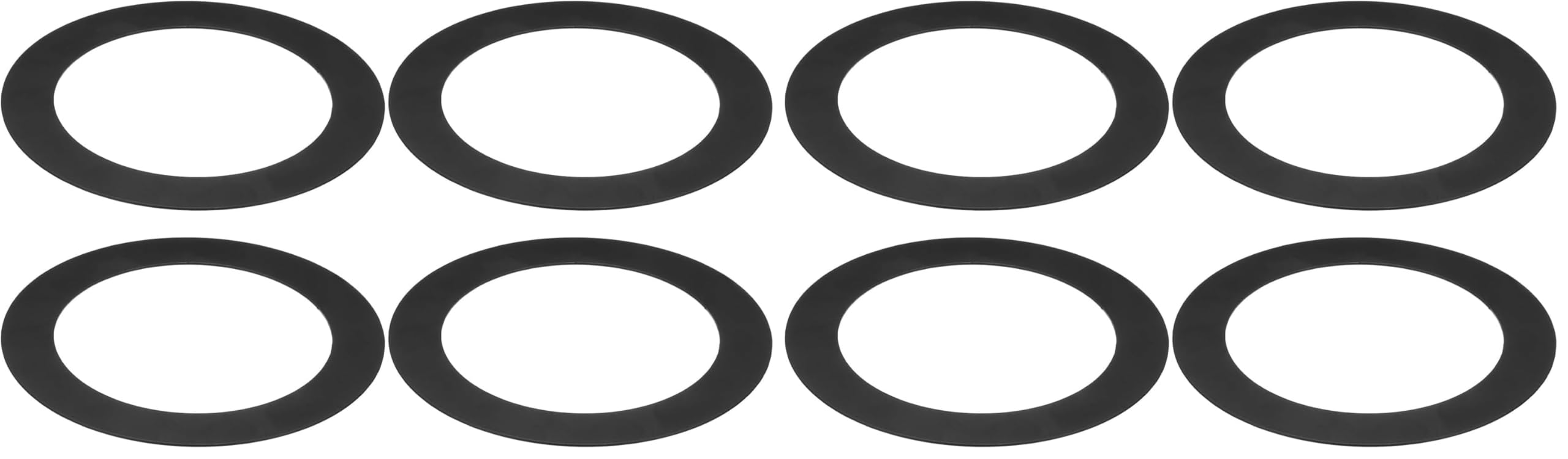 PATIKIL Goof Rings for 4" Inch Recessed Can Lighting Down Light, 4 Pcs Metal Goof Trim Rings Cover, Outer Diameter 6.7-inch, Inner Diameter 4.25-inch, Matte Finish Black，Flush Mount (Pack of 2)
