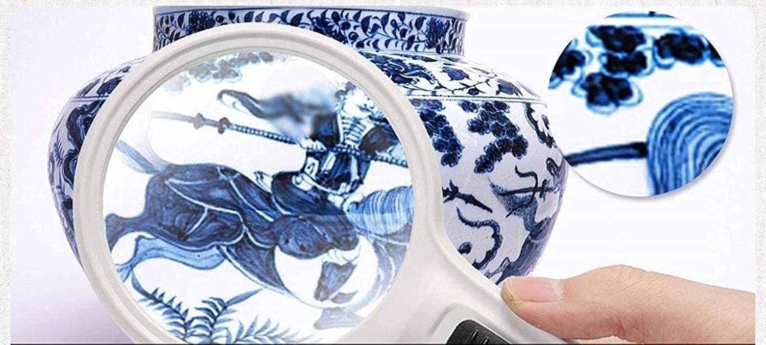Vergrößerungsglas mit 3/4,5-facher Vergrößerung und HD-Linse, geeignet für Senioren und Menschen mit Sehschwäche, zum Lesen von Büchern, Webseiten, Zeitschriften und Zeitungen. Han