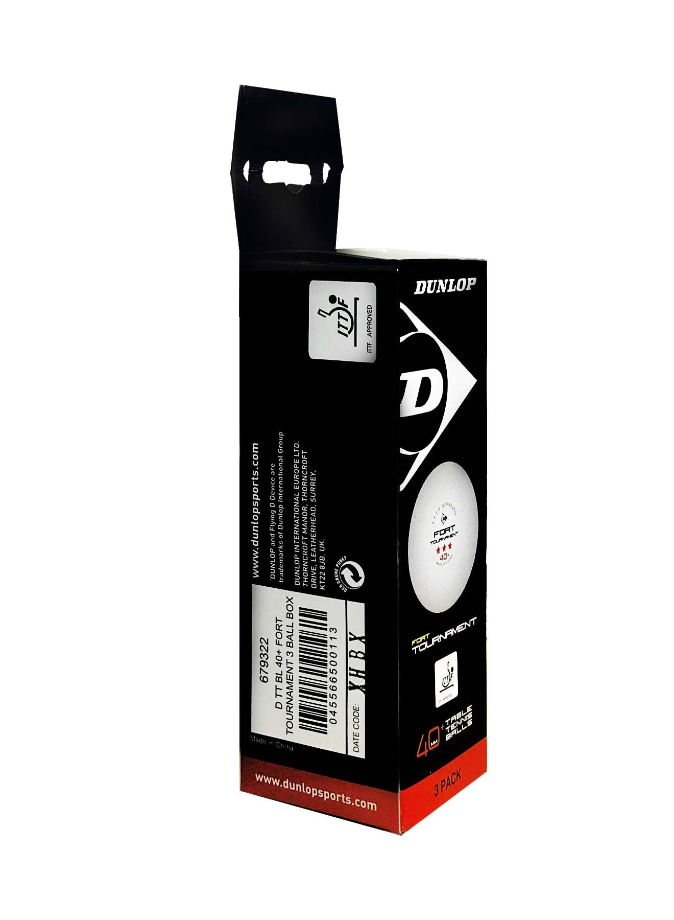 Image secondaire de DUNLOP Fort Tournament Lot de 3 balles de tennis de table 3 étoiles