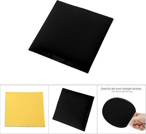 Miniatura 4 de GOTOTOP Ping Pong - Raqueta de goma para tenis de mesa, accesorio de repuesto para deportes de ping pong, goma para remo de ping pong, 7.1 x 7.1 x