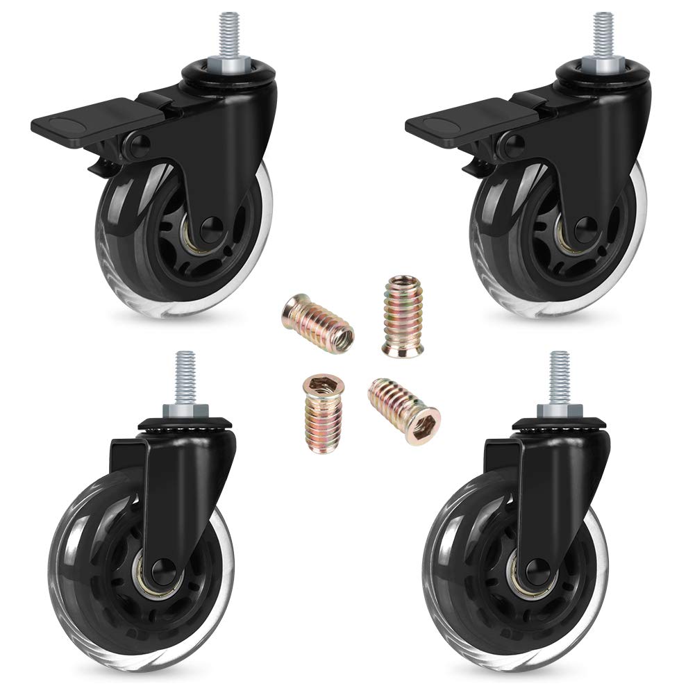 Buy Hirate 3" Caster Wheel with 5/16"18UNC Threaded Stem(2 Casters