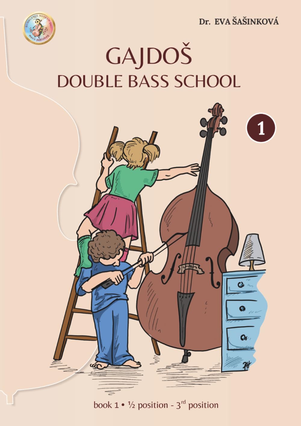 GAJDOŠ Double Bass School Book One avec exercices de transition de la demi à la 3e position