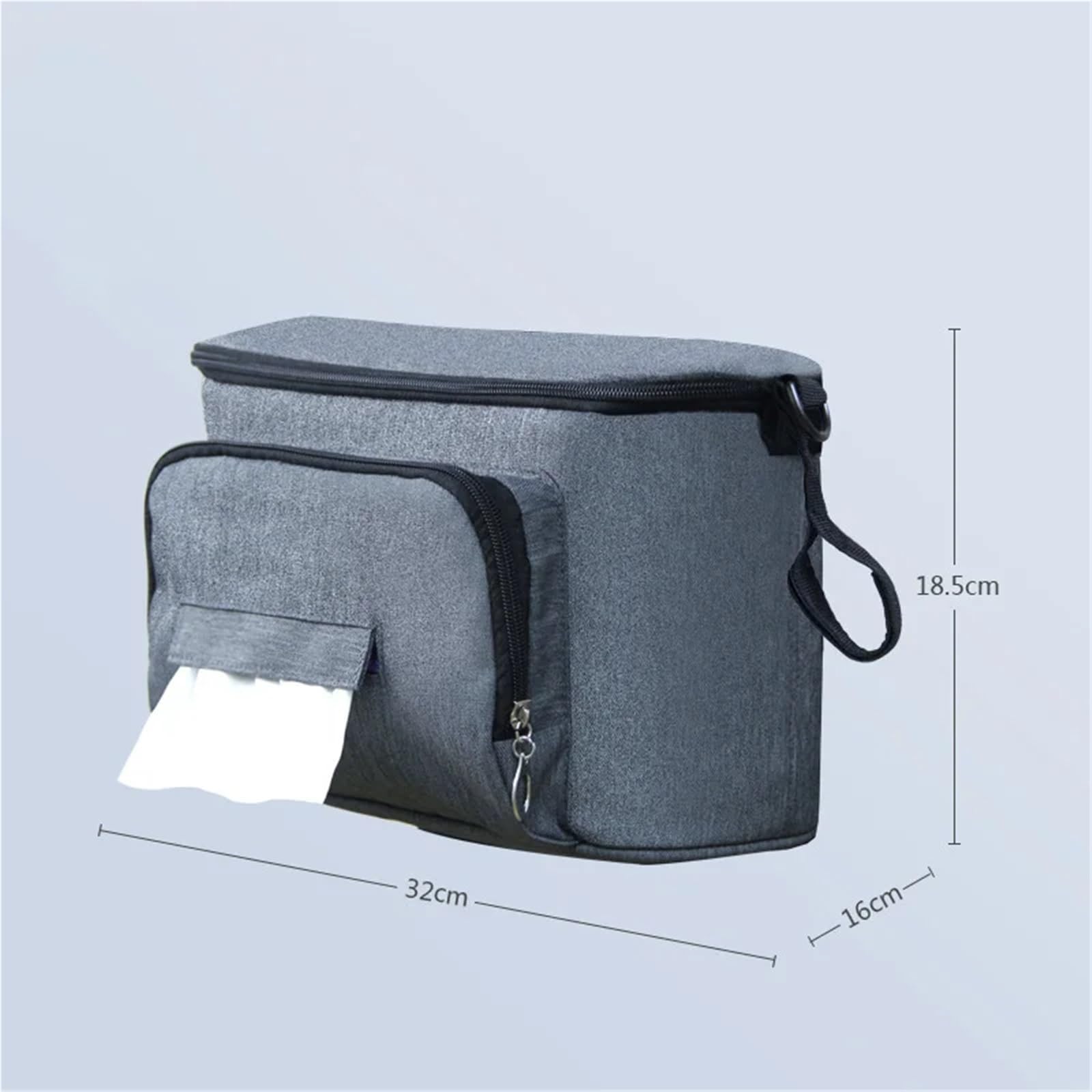 Bolso Carro Bebe Organizador de Cochecito, Bolsa de pañales, Bolsa for mamá de Gran Capacidad, Cochecito Colgante de Viaje, Accesorios de Almacenamiento for Cochecito de bebé(Gray)
