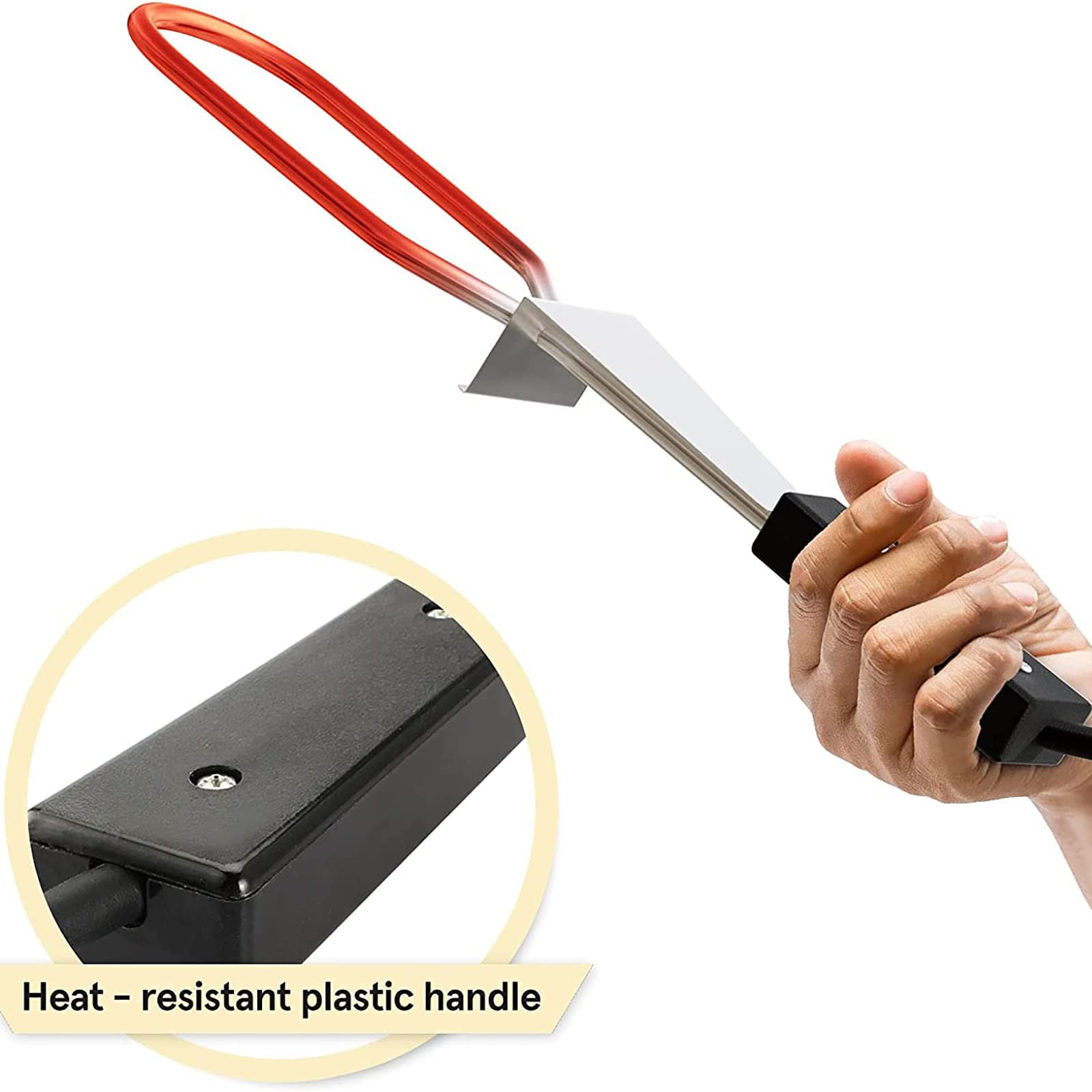 Arrancador de carbón eléctrico, 600 W Premium para barbacoa, chimenea, encendedor de carbón, briquetas de encendido fácil y rápido, elementos de bobinas de acero inoxidable 304, cable de 16 pulgadas