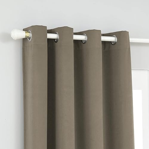 Miniatura 2 de PLEASANT BOULEVARD Cortinas 100% opacas 2 paneles Elegantes cortinas con aislamiento térmico para dormitorio, sala de estar, ventana grande, estilo