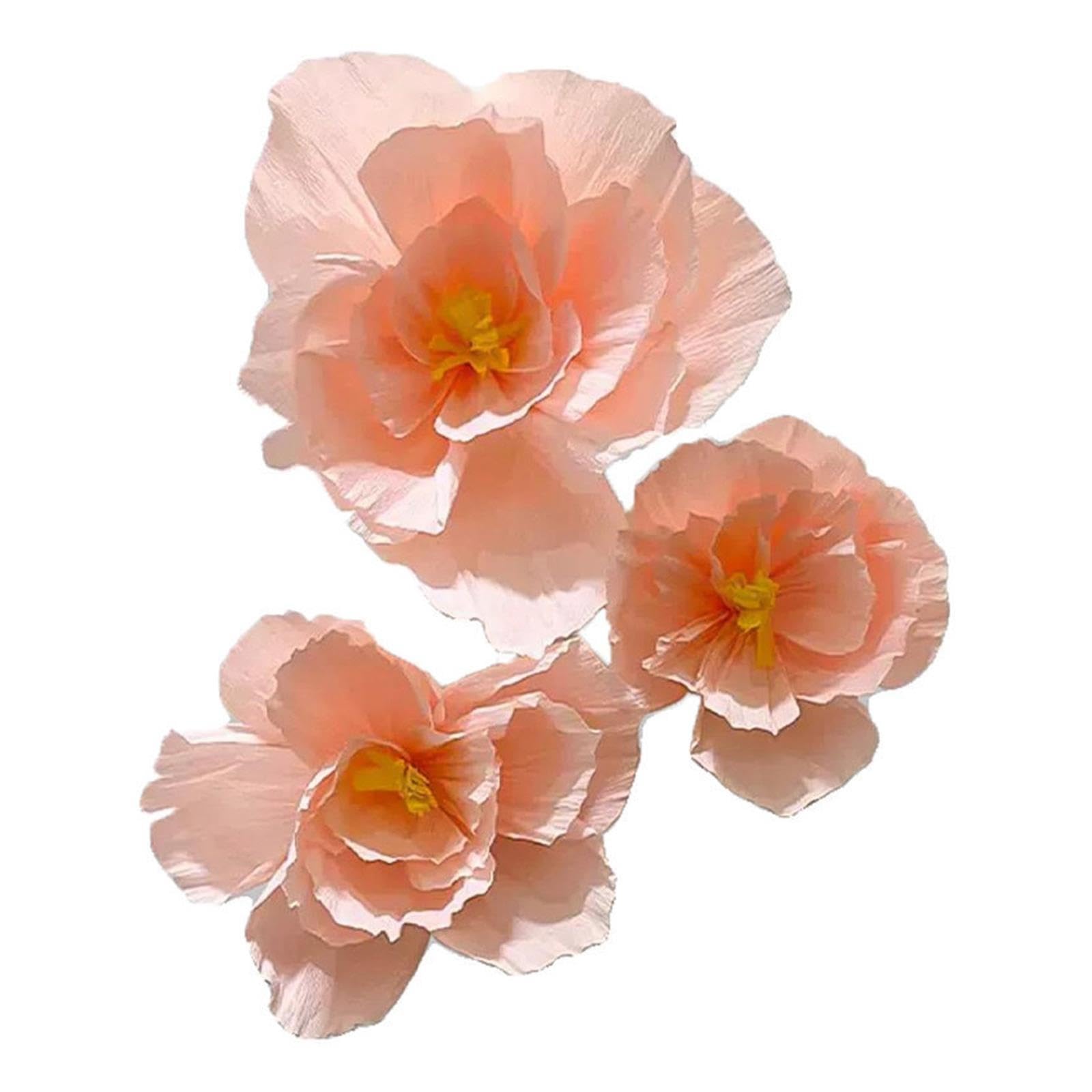 36 Piezas De Decoración Flores Papel Crepé Para Decoraciones