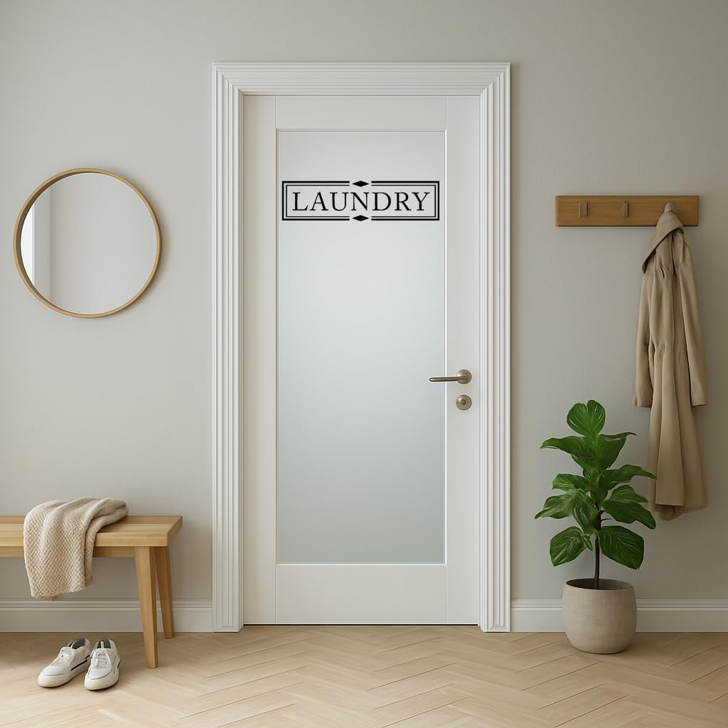 Laundry Room Door Decal – Black Vinyl Wall Sticker Sign – Farmhouse Laundry Room Decor, 15.5 x 4 Inch - Image 3