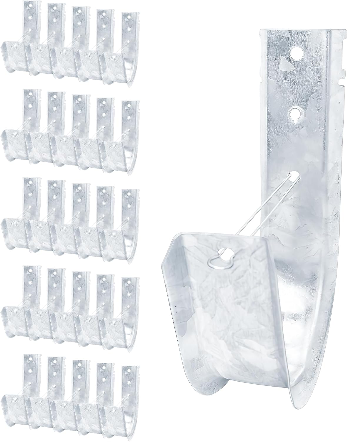 10 Pack 4-Inch Cable Support J Hooks,Galvanized Steel Wall Mount J-Hook with Retainer Clips,Heavy Duty Metal Garage Hook for Hanging Cable and Wire Management