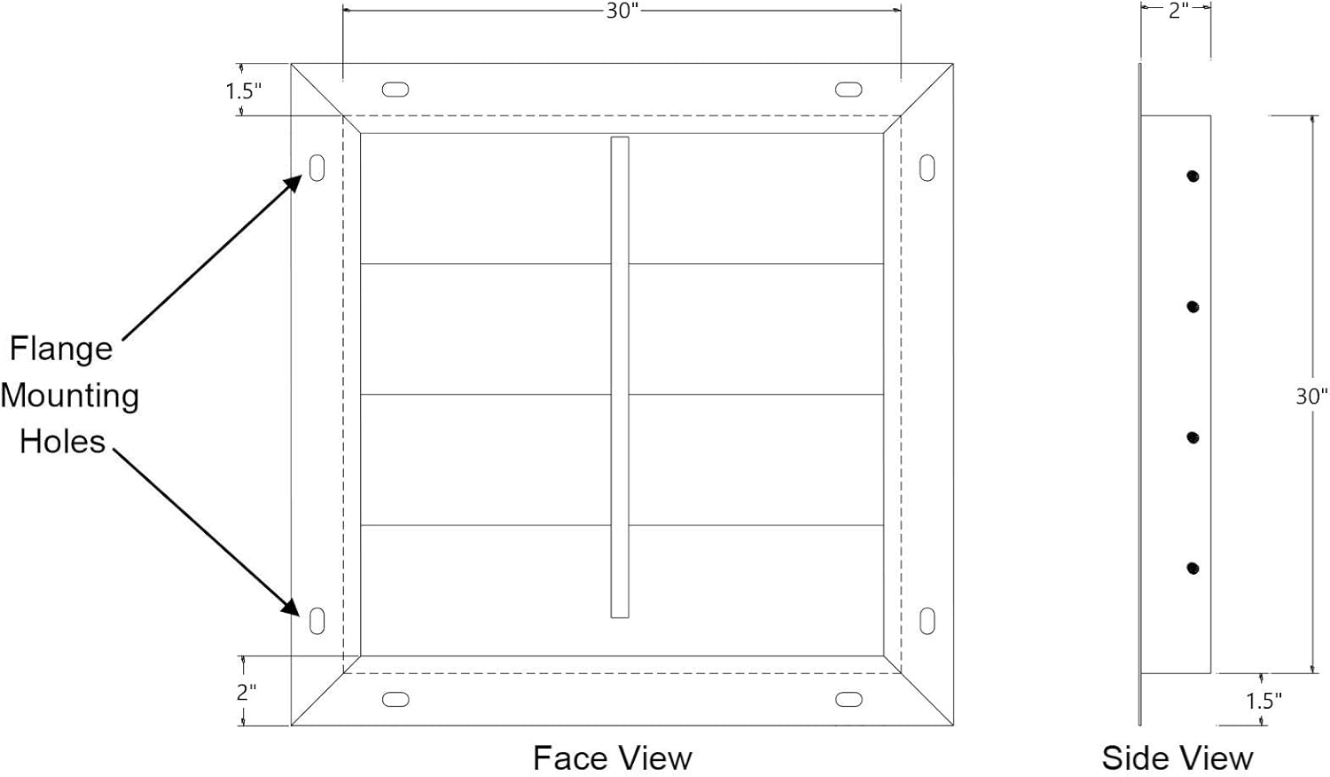 VES Exhaust/Intake Aluminum Shutter Kit (30" Shutter Only)