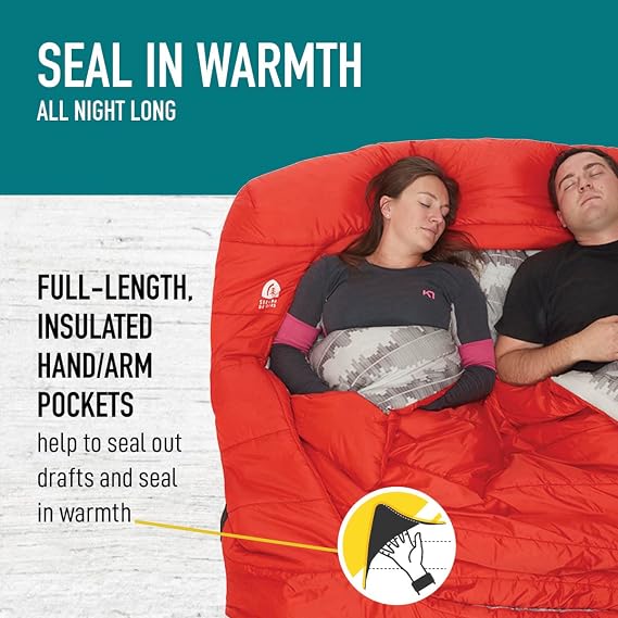 Sierra Designs Frontcountry Bed 20: Zipperless Synthetic 20 Degree Sleeping Bag for Car Camping, Festivals, More. Available as Double Sleeping Bag for Couples
