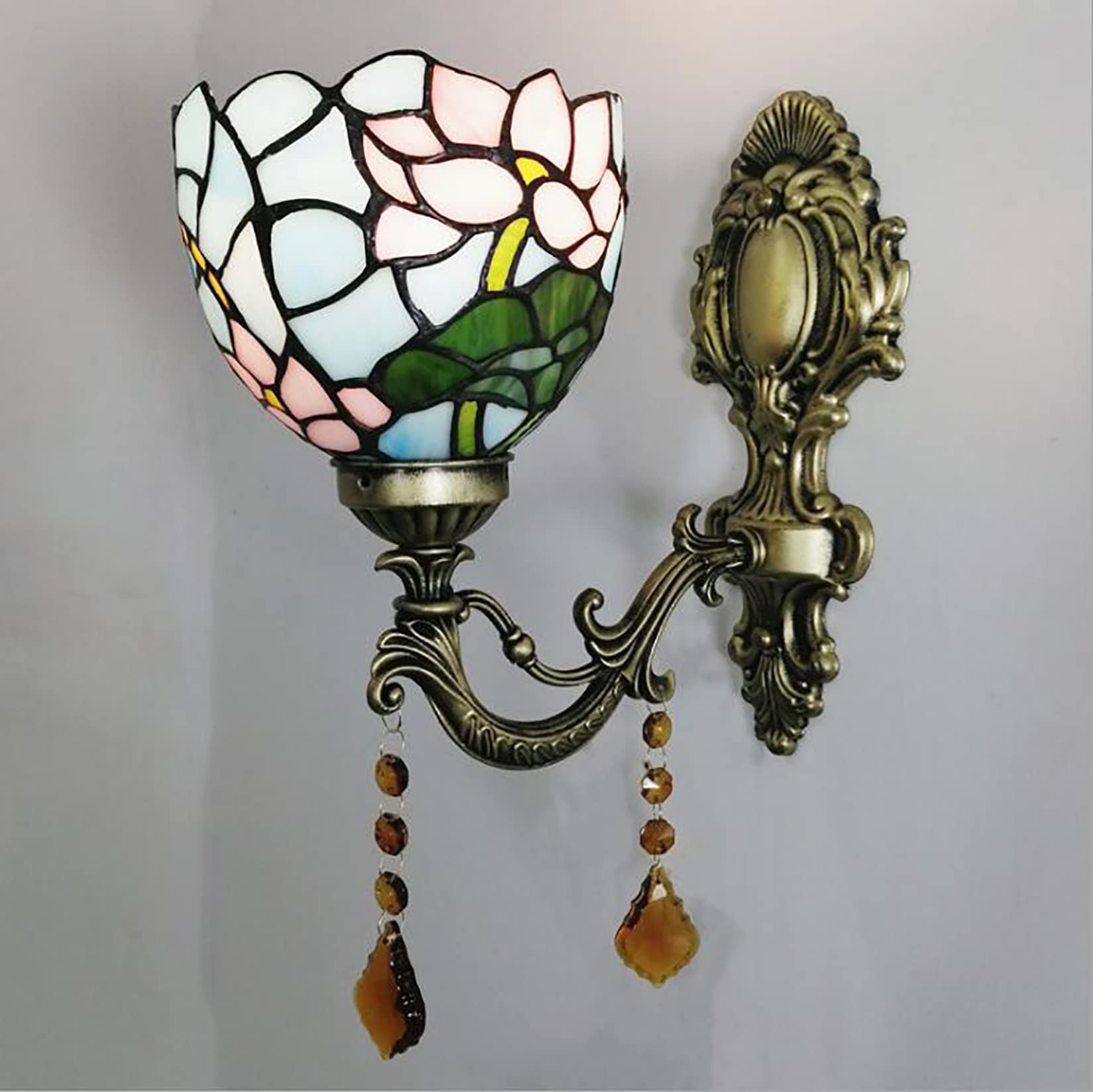 Applique murale Tiffany vitrail cristal BOTOWI luminaire rétro LED escalier chambre