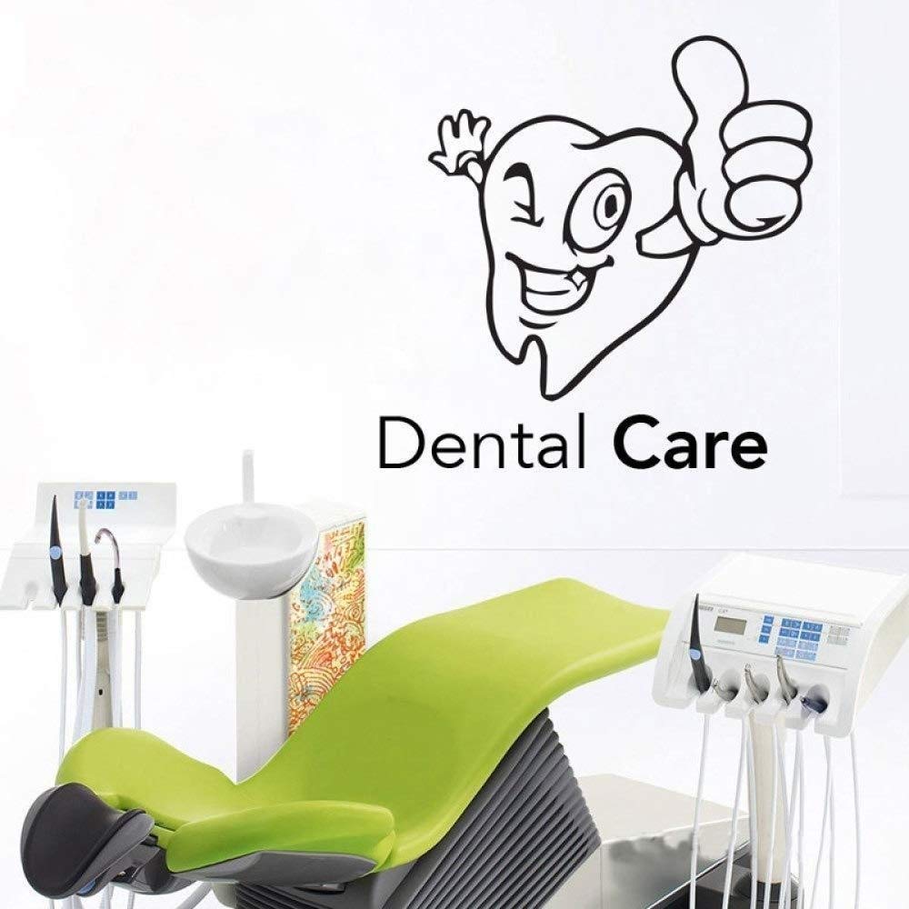 Roonir Dental Wall Stickers for Clinic Dental Care Vinyl Sticker Stomatology Cartoon Dental Clinic Dental Wall Sticker Dentist Clinic Dental 57X57Cm-picture-14