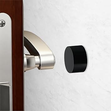 Door Stoppers Versatile Wall & Cabinet Door Bumpers, No Drill Adhesive or Screw Mount, Premium Rubber, Dual Color Options, Sleek Design for Home and Office 1 Piece in Black
