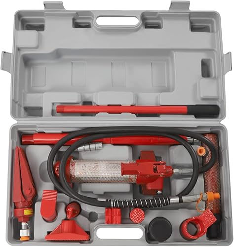 SOLRIMANA 6 toneladas Porta Power Hydraulic Jack Auto Body Frame Machine 15 Kit 1.5M (5ft) Manguera de aceite hidráulica reparación de marcos de