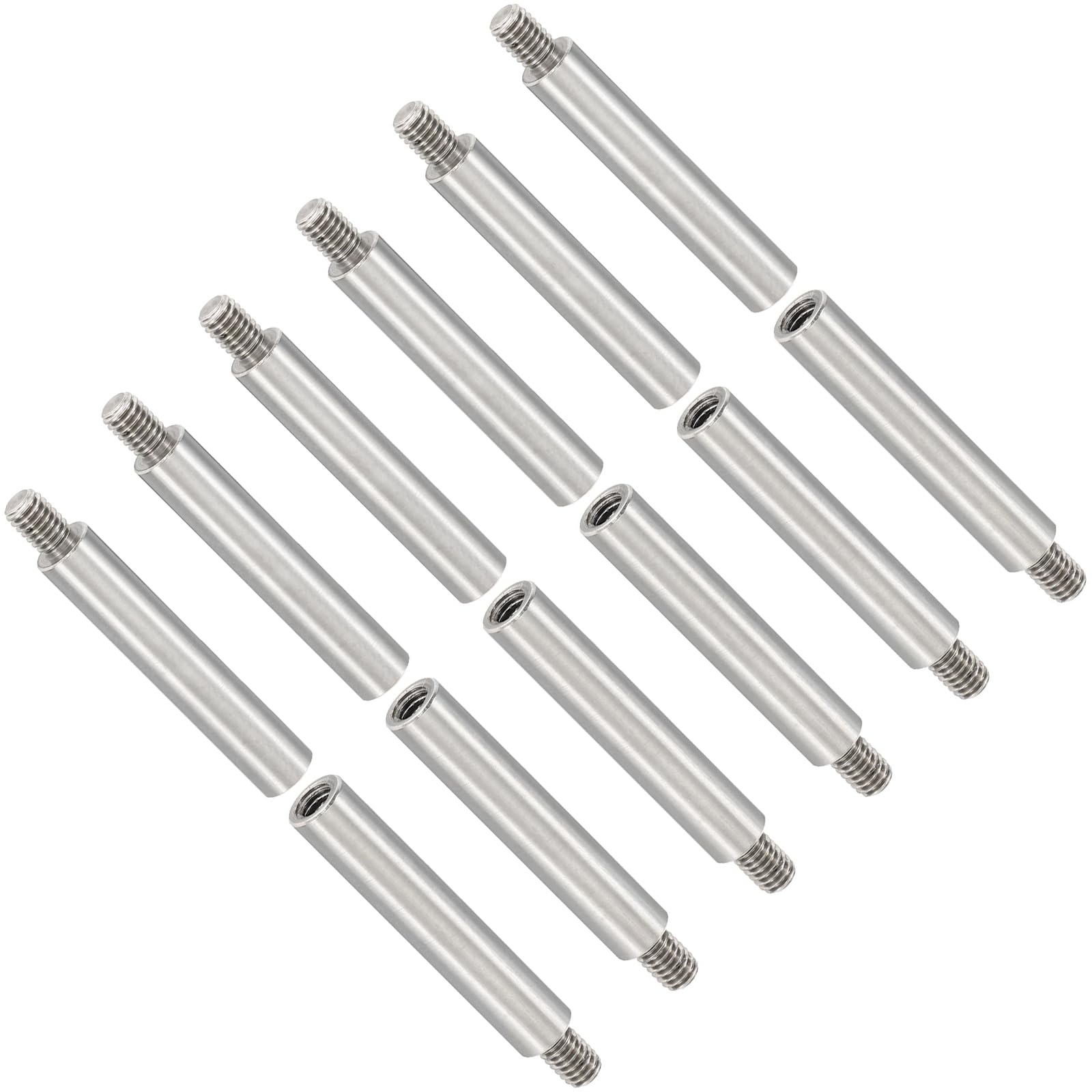 Unifizz 12pcs M4 Spacer Standoffs, 35+6mm Stainless Steel Threaded Standoffs Screw Kit, 4mm Inner 6mm Outer Diameter Metric Standoff Set for DIY Electronics, CNC, Drones, Circuit Board, Motherboard â image 1