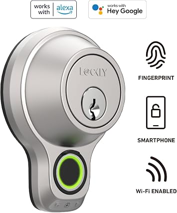 Lockly Access Touch Pro - Compact Smart Wi-Fi Lock with Fingerprint Access, App Control, Voice Control, Auto Lock -PGD7YWSN