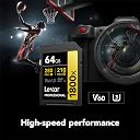 Lexar Gold Series Professional 1800x 64GB UHS-II U3 SDXC Memory Card gallery image