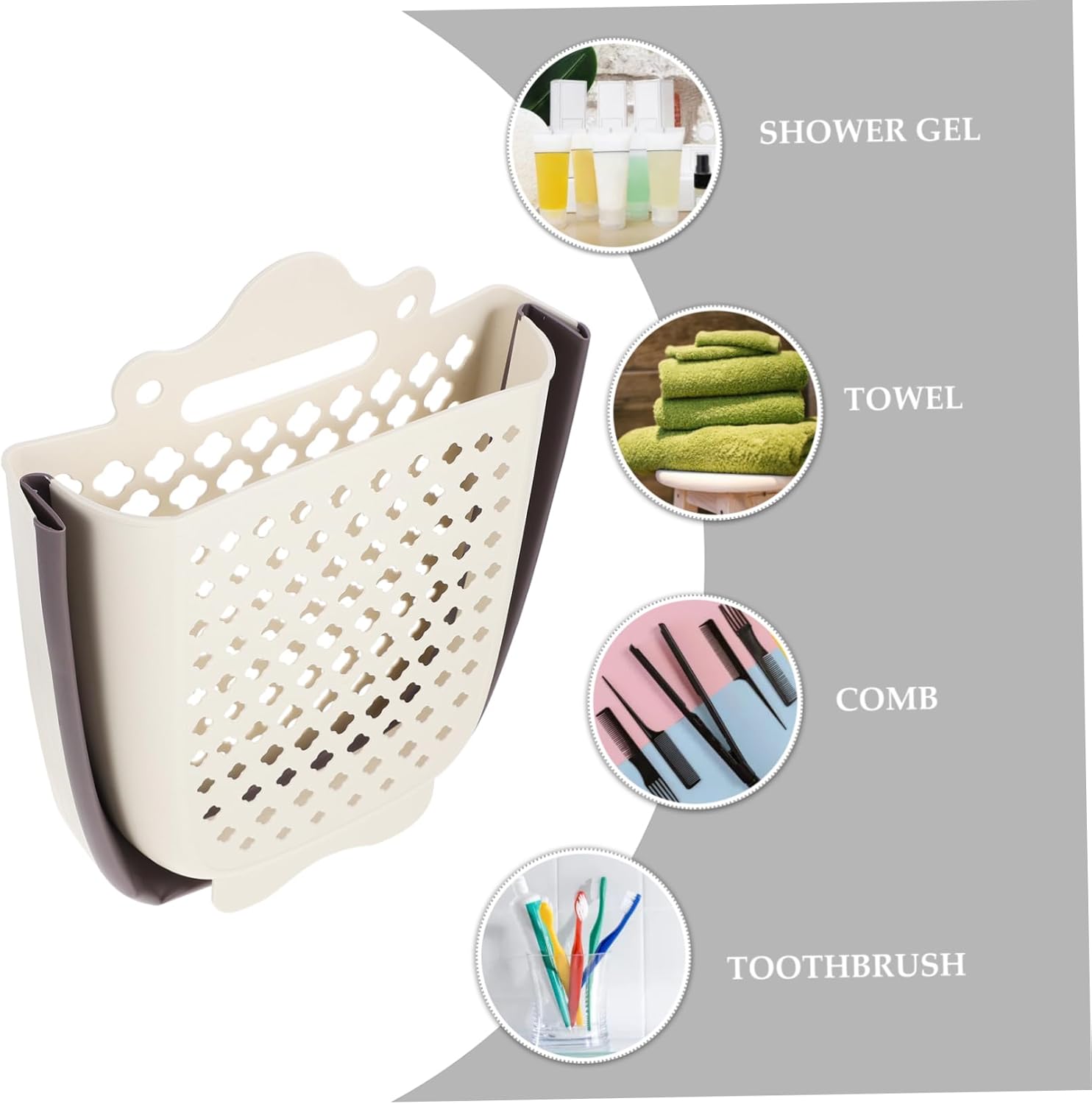 BESTYASH Wall Hanging Laundry Basket with Handle Space Saving Large Clothes Hamper for Bathroom and Bedroom Smooth Surface Laundry Hamper for Dirty Clothes Storage and Easy Carrying