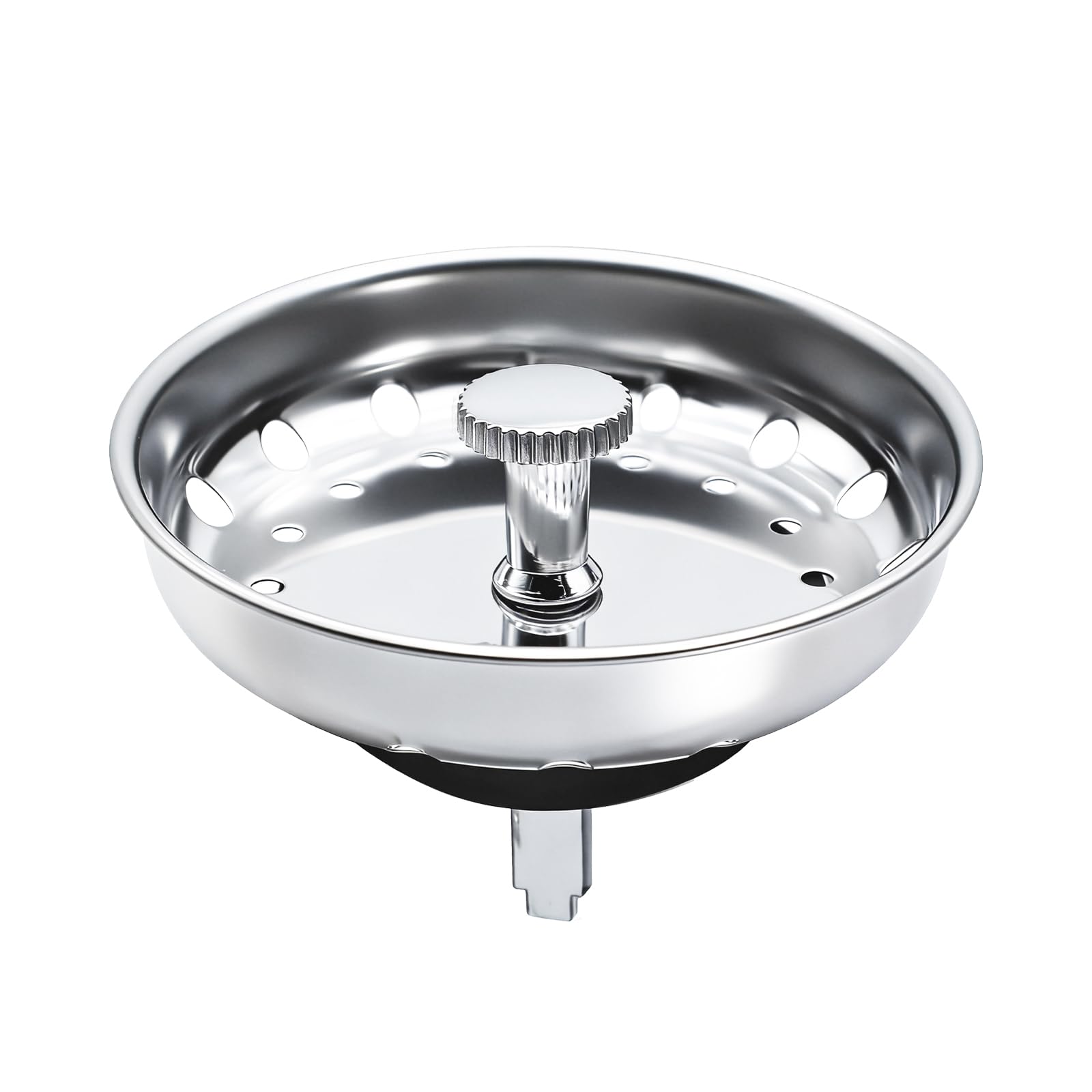 Photo 1 of 2 in 1 Kitchen Sink Stopper and Sink Strainer for Standard 3-1/2 inch Drain, Stainless Steel Basket with Plastic Knob, Drain Stopper