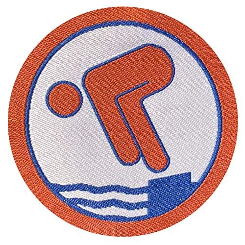 AXIONMARKT Bronze Abzeichen zum aufbügeln Schwimmabzeichen Bronze Schwimmer Schwimmerabzeichen Bronzeabzeichen Schwimmabzeichen Aufnäher Applikation Bronze Schwimmer rund ca.6cm Cover