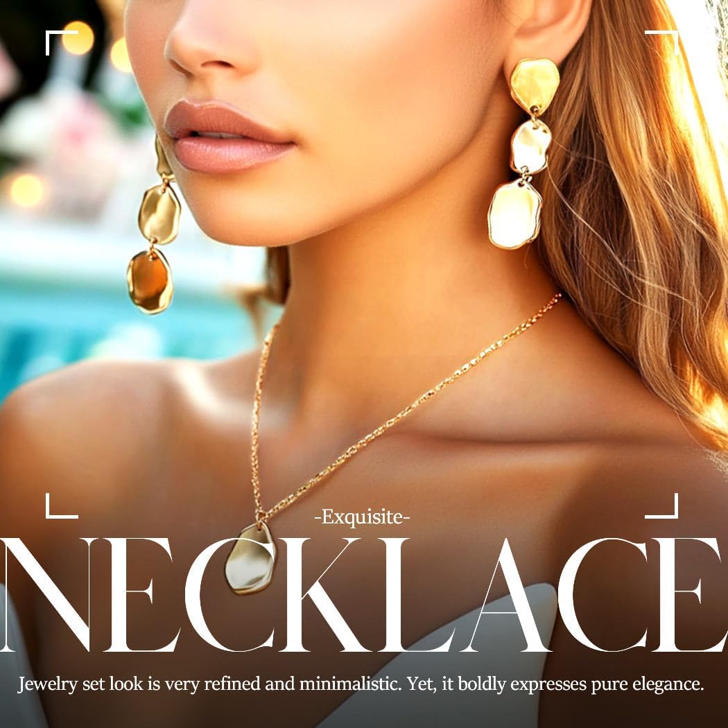 African Pendant Necklace Jewelry Set Gold Africa Necklaces Earrings Sets for Women - Image 7