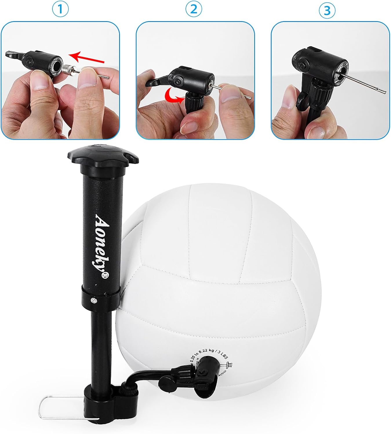 Aoneky Official Size 5 Soft Volleyball - Premium PVC Training Ball for Indoor & Outdoor (Air Pump Included) - Image 5