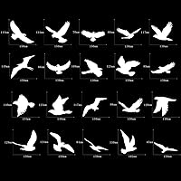 Vista 2 de 20 calcomanías de gran tamaño anticolisión para ventana de pájaro para evitar golpes de pájaros en puertas, ventanas, vidrios