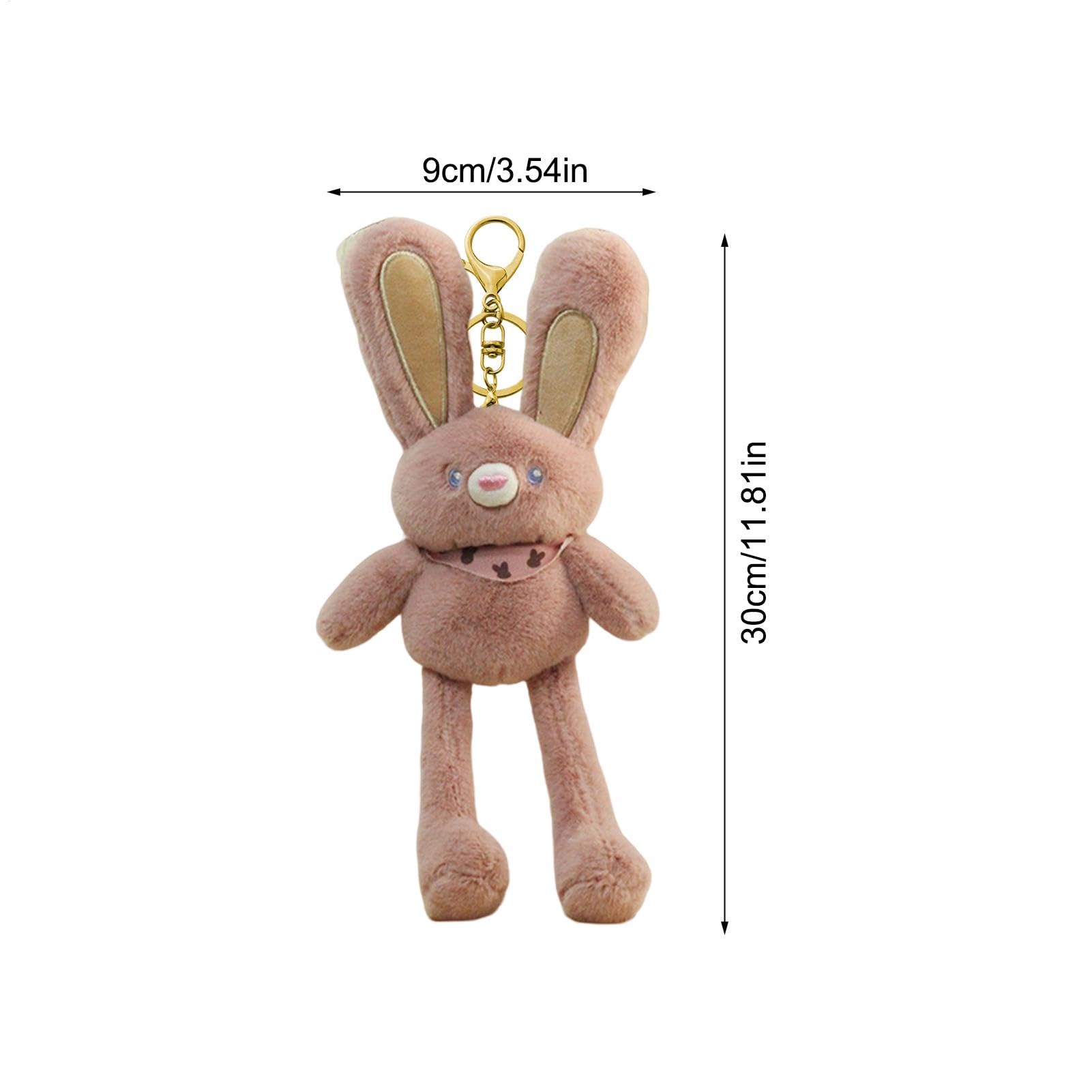 Amazon.co.jp: ぬいぐるみウサギ、耳を引っ張るキーホルダー、ウサギの