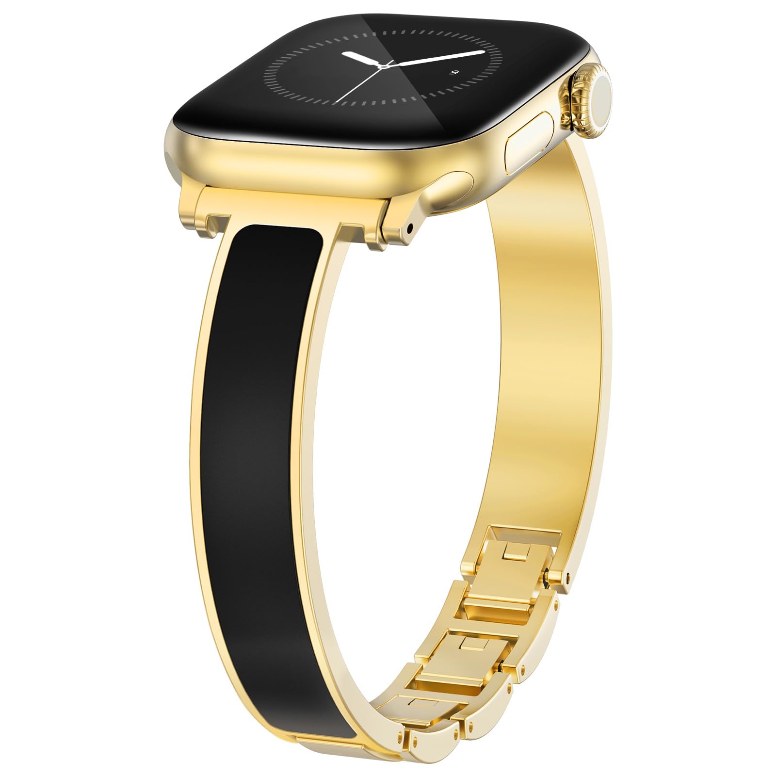 WINGLE Slim Watch Bands for Apple Watch Band Women 38mm 40mm 41mm 42mm 44mm 45mm 46mm Series 11 10 SE 3/2/1 Jewelry Dressy Bracelet Thin Metal Strap