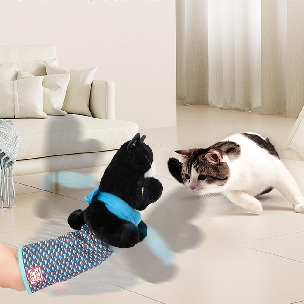 Katzen Puppet Wrestler Katze Handpuppe Plüschtier Spielzeug Stofftier für Katzen