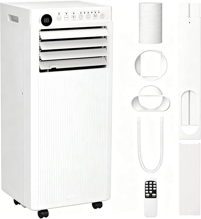 Electactic 10000BTUs Portable Air Conditioner for Bedroom with Drainage-free Cooling,