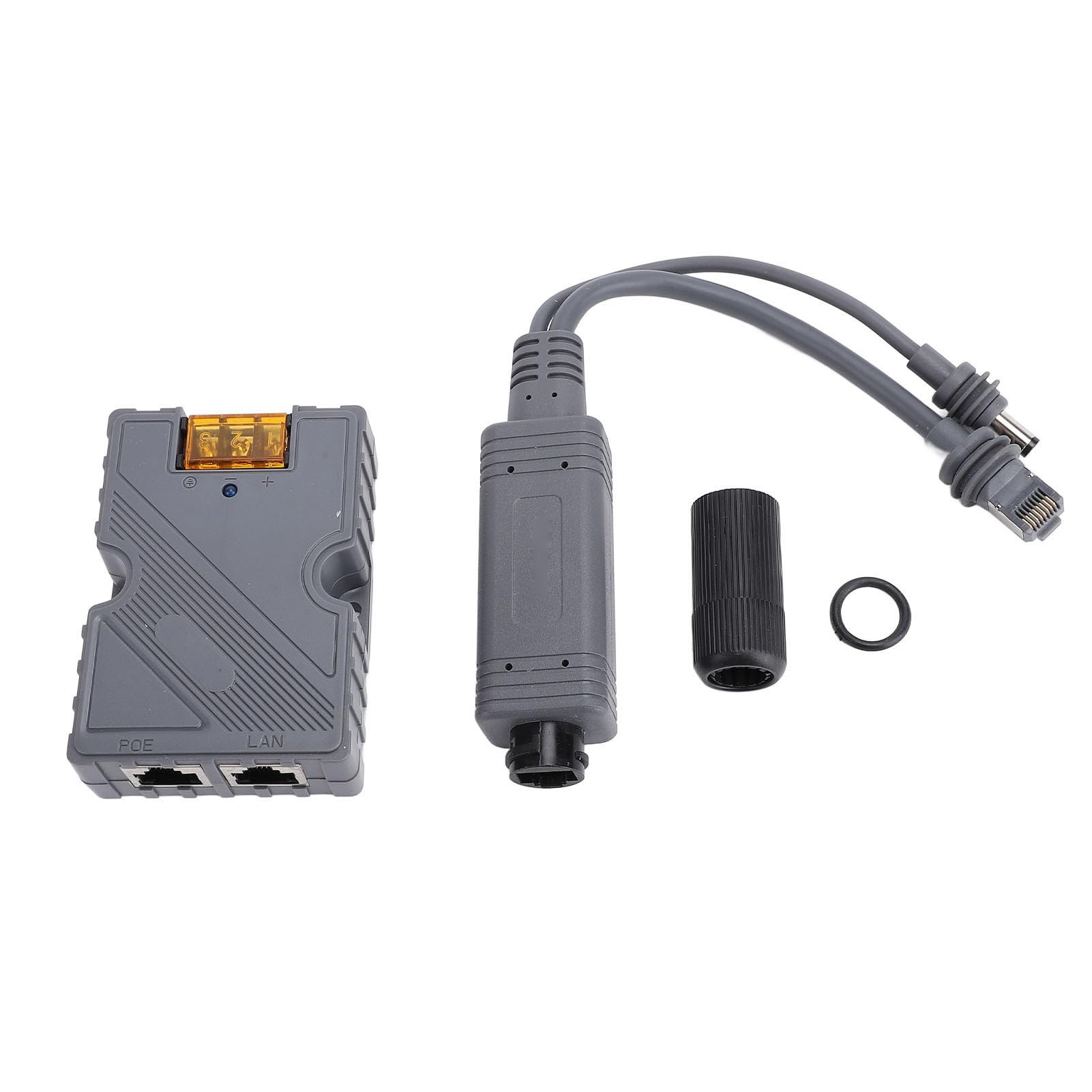 150W GigE PoE Injector Adapter DC48-57V 3A Input Support 10/100/1000Mbs Network Speed PoE Injector Splitter Kit for Mini Antenna Device