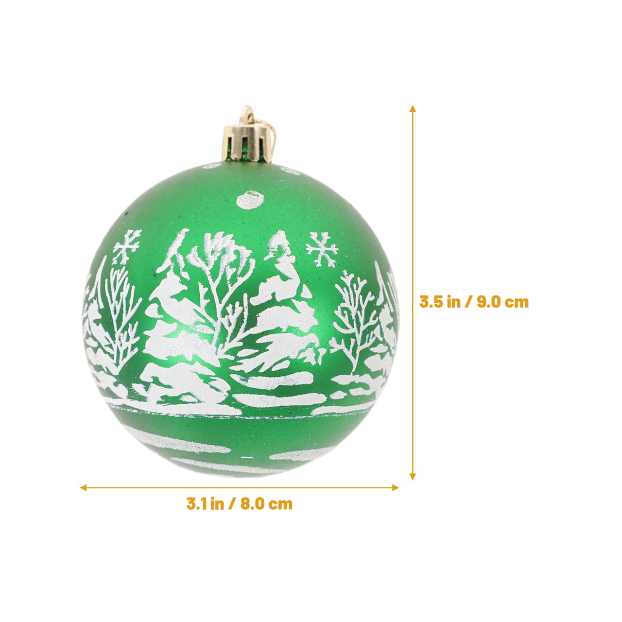 IMIKEYA 9 Stück Weihnachtskugeln Kunststoff Grün Weihnachtsbaumschmuck Ornamente Plastik Christbaumkugeln für Weihnachten Deko, 3x3,5 cm