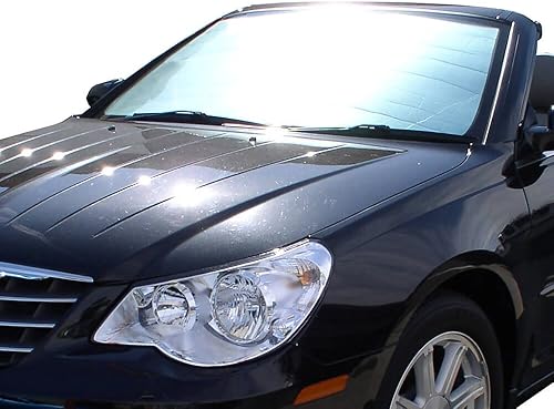Miniatura 2 de HeatShield, The Original parasol para parabrisas, ajuste personalizado para Chrysler Sebring Convertible 2007, 2008, 2009, 2010, serie plateada