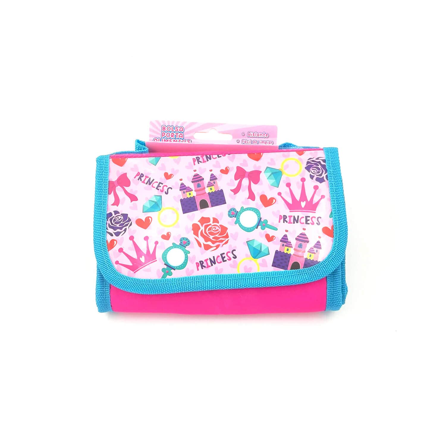Framan Borsa termica per alimenti per bambini. Pieghevole con materiale isolante all'interno (Principessa)
