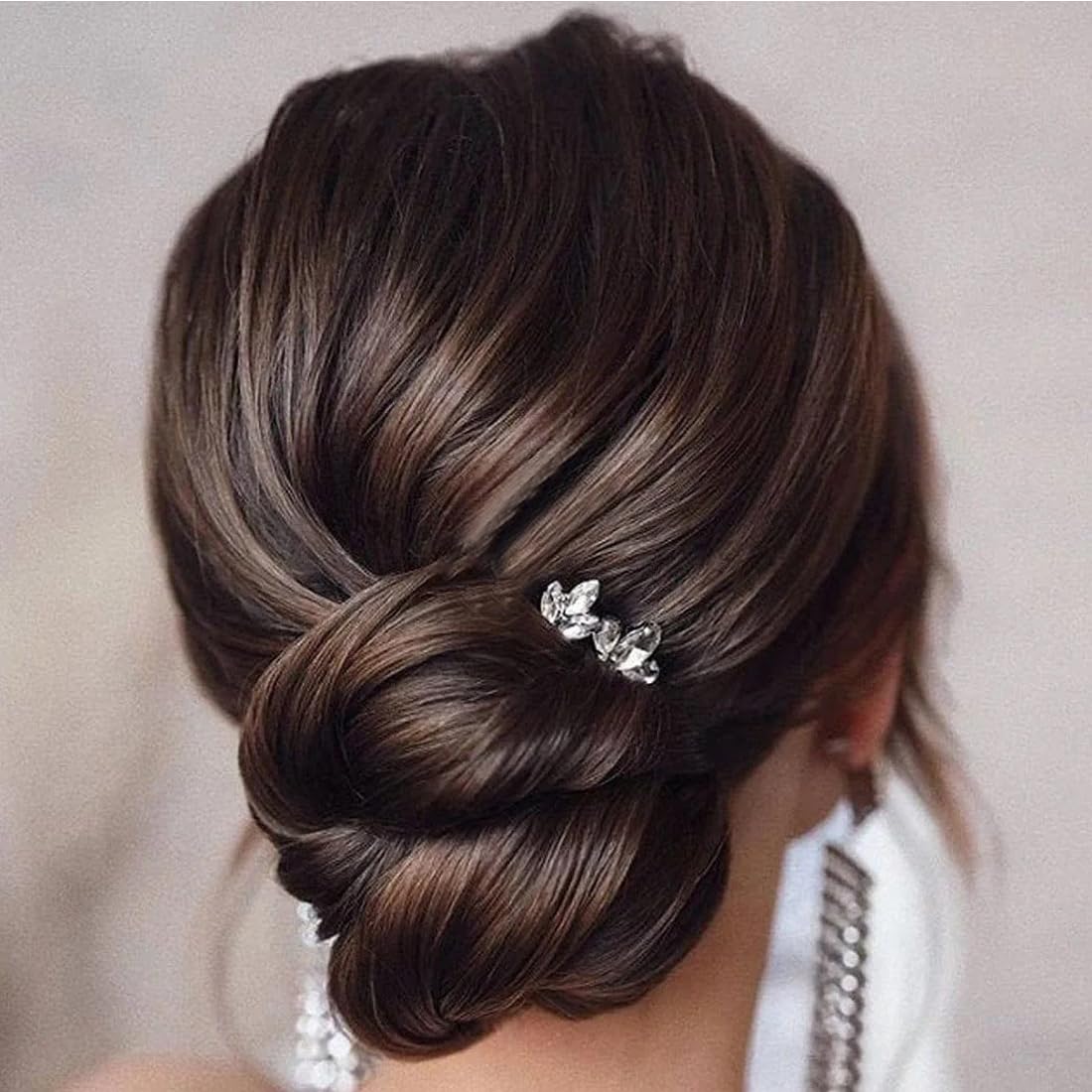 GXGM 5 PCS Forcine per capelli da sposa con cristalli dorati con strass per donne e ragazze
