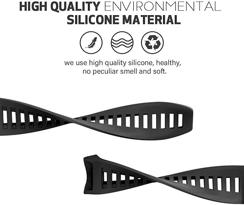 Miniatura 3 de NotoCity Correa de repuesto para Garmin Instinct, de silicona suave, compatible con Garmin InstinctSolarTactical (verde militar, negro)