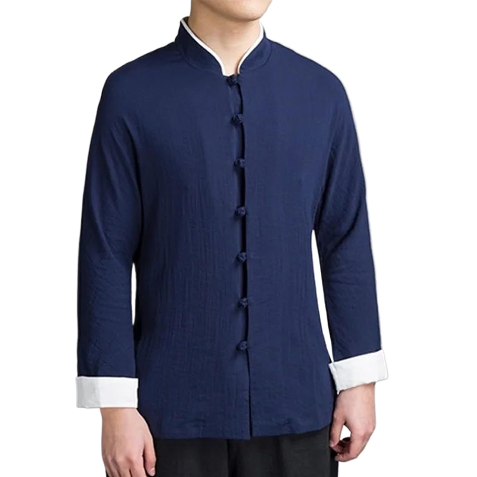 Chaqueta tradicional china de otoño casual para paseos y meditación diaria 5