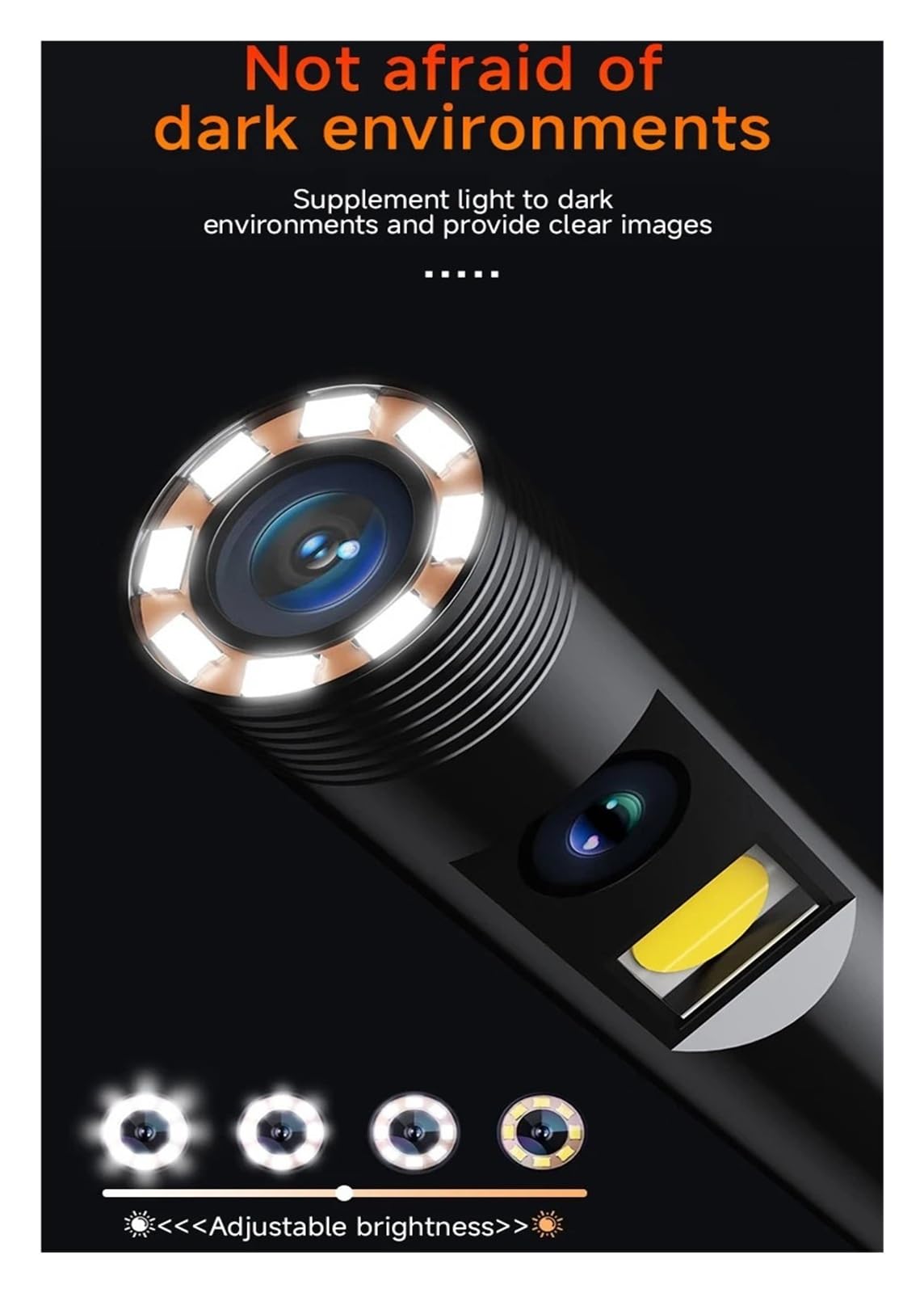 Przemysłowa kamera endoskopowa, ekran kanalizacyjny 4,3 cala, kamera inspekcyjna do rur 8 mm 1080 P do naprawy samochodu IP67 wodoodporna 8 diod LED Widok szerokokątny