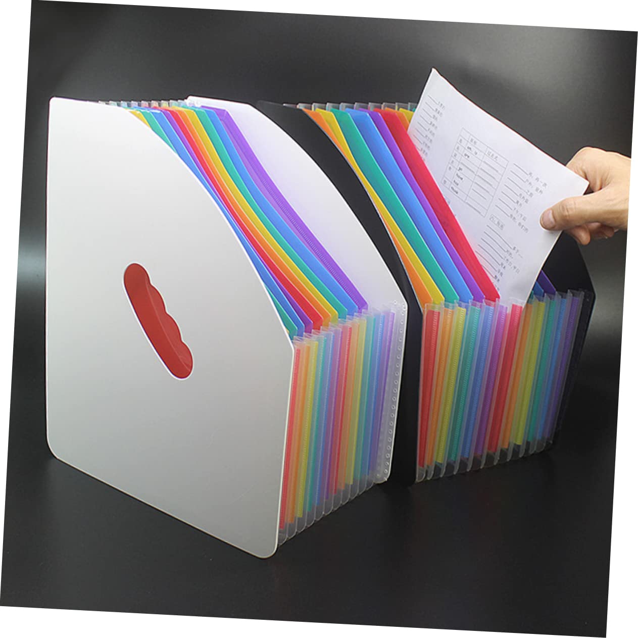 OSALADI 2 Pezzi Organizer Documenti Espandibile Mini Strati Portadocumenti Leggero e Compatto per Ufficio e Scuola per Archiviazione Facile e Ordinata