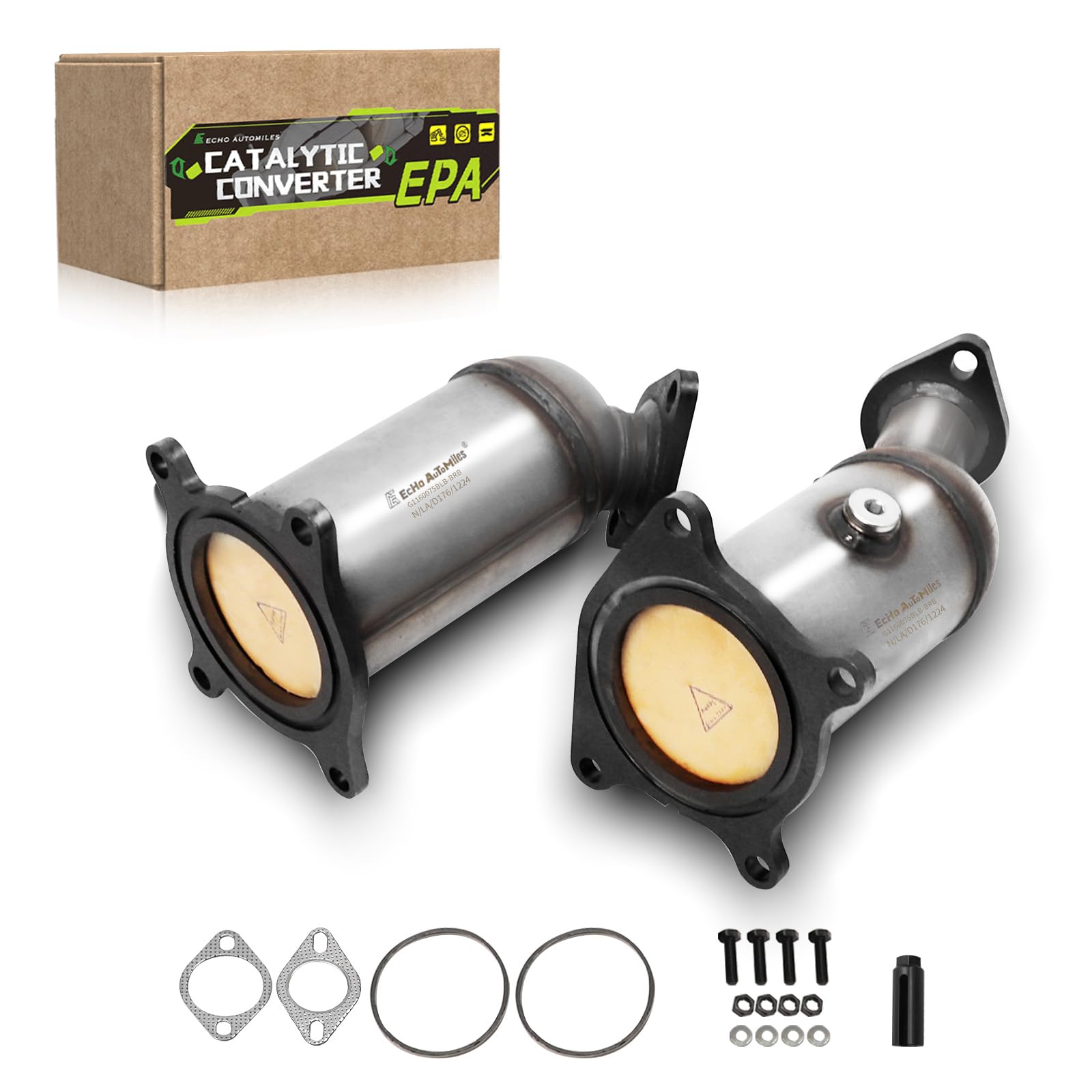 Front & Rear Catalytic Converter Compatible with Ford Taurus/Edge/Flex/Fusion 2007-2010, Lincoln MKX MKZ 2007-2010, CX-9 2007-2015 Catalytic Convertor EPA Compliant 16491 16490