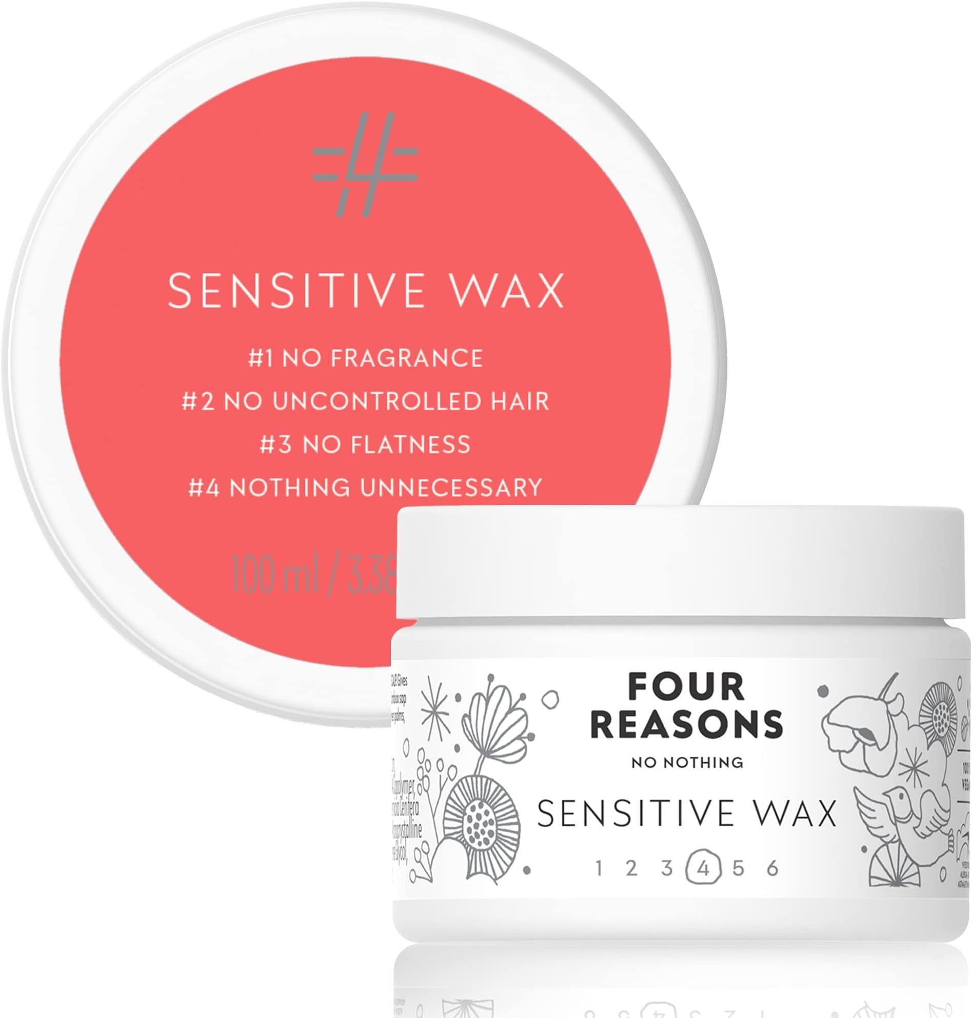 Styling Wax – Fragrance Free Matte Hair Wax for Men & Women – Unscented Strong Hold Hair Paste for Sensitive Scalp – Easy At Home Styling – 3.4 oz