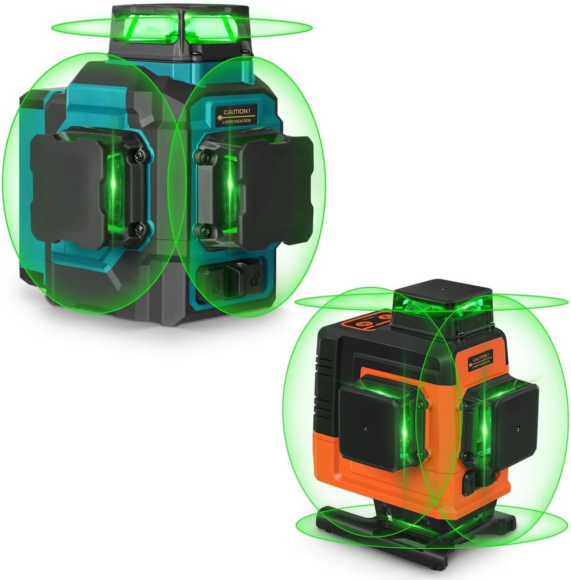 Takamine 3x360° 12 Lines Self Leveling Green Laser Level and a 16 Lines 4x360° 4D Green Self Leveling Laser Level