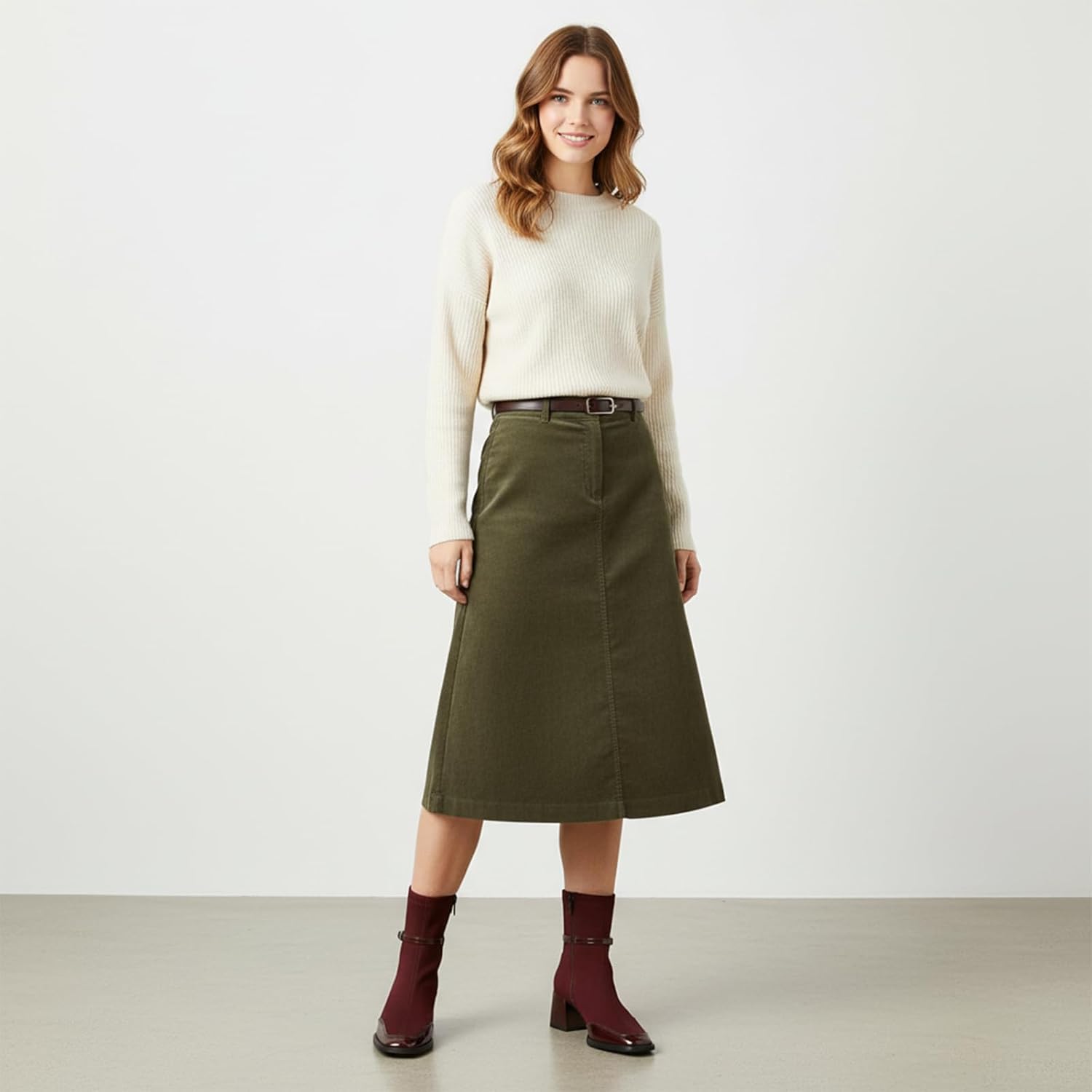 Women’s Square Toe Block Heel Ankle Boots – Faux suede with Patent Leather Trim, Side Zipper Buckle Strap Casual Dressy Sock Boots For parties, dates, weddings - Image 3