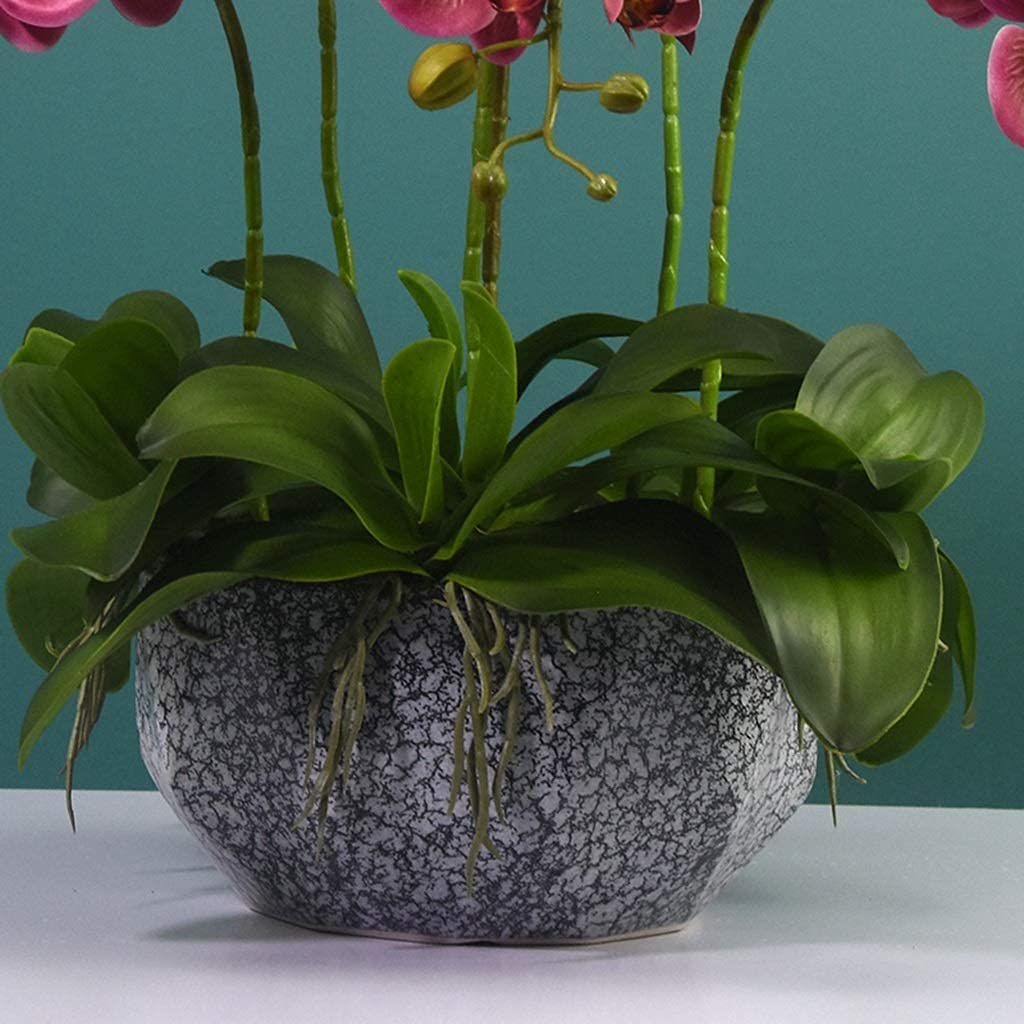Sztuczny Kwiat W Doniczce Duża Orchidea Phalaenopsis Sztuczne Kwiaty, Fałszywe Sztuczne Storczyki Phalaenopsis Z Układem Wazonów
