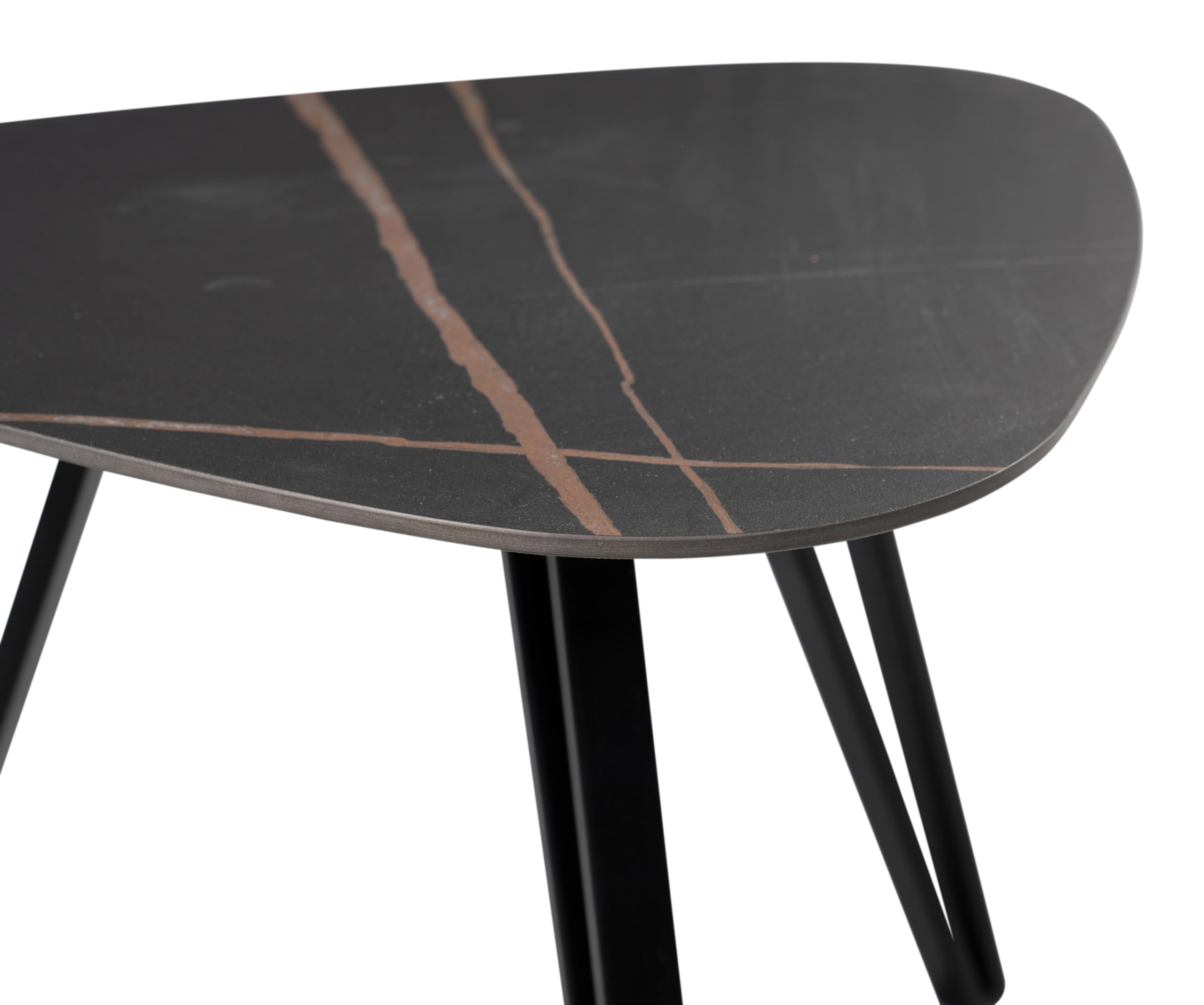 M2 Kollektion Liv 1 Tavolino da Salotto, Pietra Metallo, Nero, B/H/T=45x35x45cm